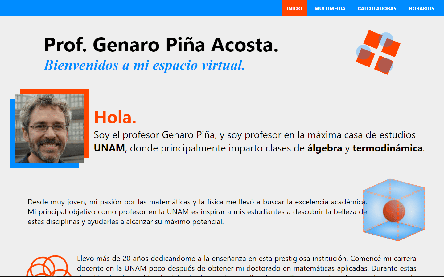 Página Prof. Genaro